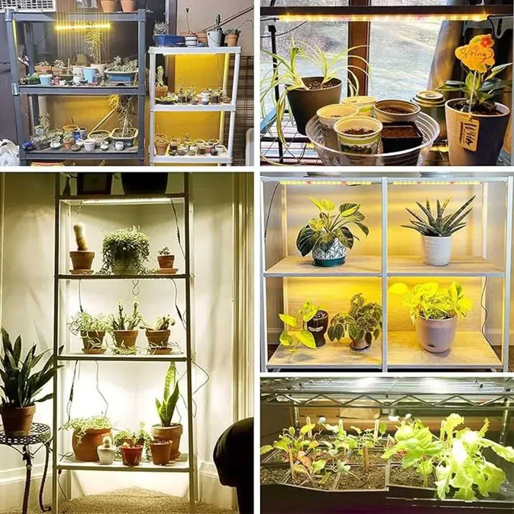 1/2/3/4 LED Grow Light Strips for Indoor Plants USB Full Spectrum Phyto Lamp Dimmable Timer Seedlings Vegetables Flower Growing LampXJ250526