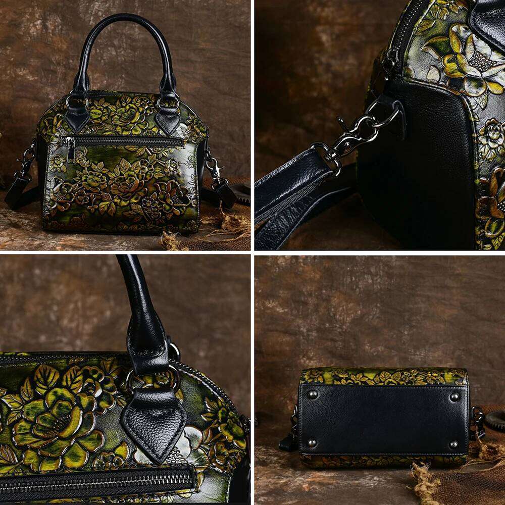 MOTAORA Vintage Women's Bag New 2024 Genuine Leather Women Handbags Handmade Color Wiped Designer Emed Woman