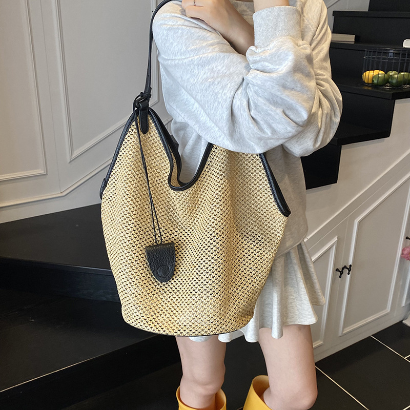 Free Shipping Designer Bag Women's Summer Handbag Fashionable Woven Shoulder Bag Casual Vacation Beach Bag Large Capacity Grass Woven Bag Vegetab