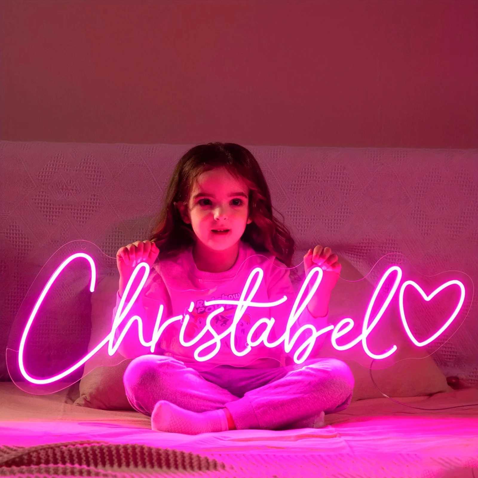 Custom Neon Sign Personalized Name Sign LED Neon Night Light Birthday Gifts Room Bedroom Decoration Wall Wedding LED Neon Lamp W250526