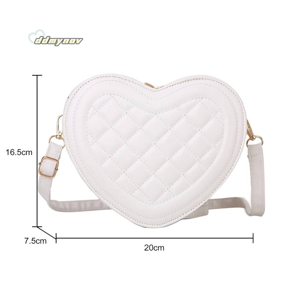 Fashion Love Heart Shape Handbags Designer Crossbody Bags PU Leather Zipper Women Casual Phone Shoulder Bag ddmynov