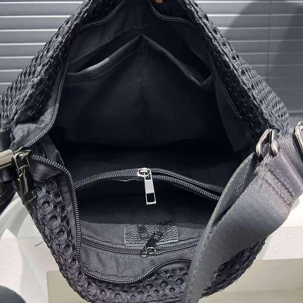 Women's Bags Designer Ladies' Fashionable Nylon Mesh Ed Backpack With Large Capacity, Casual Multiple Pockets, Lightweight Shoulder Bag