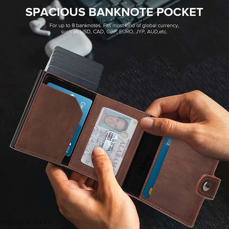 Anti Theft Credit Card Holder Airatg Men Wallet Bank Cardholder Case Rfid Minimalist Wallets for Airtag Air Tag Tracker Choice