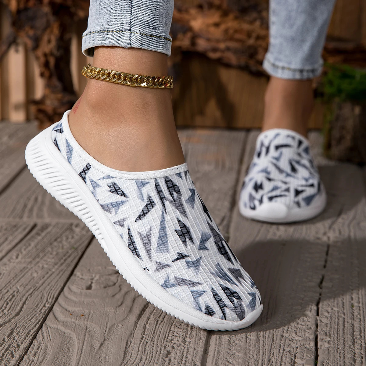 Summer Half Slippers Womens Breathable SlipOn Casual Flats Comfortable Home Shoes for Warm Weather 250526BJ - view 3