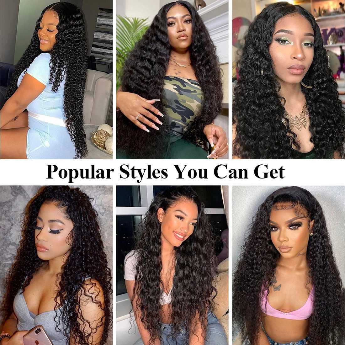 100% Human Hair Bundles 12A Unprocessed Water Wave Bundles Human Hair Weaving Maxine Wet and Wavy Curly Hair Bundles Extensions S25526 - view 7
