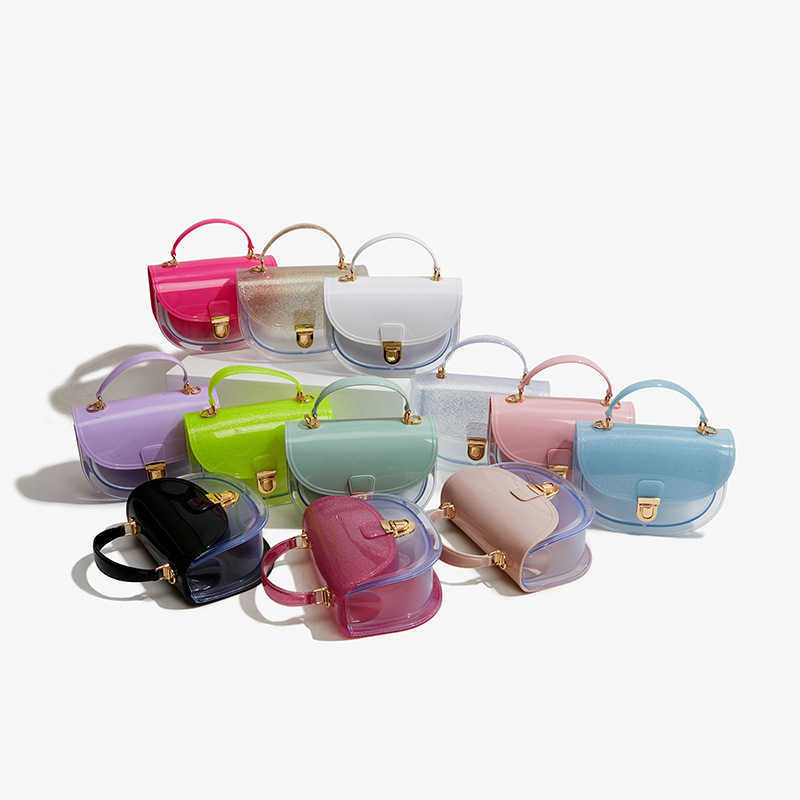 Pvc Transparent Jelly Bag Plastic Tote Bag Fashion and Versatile Crossbody Bag Resistant to Dirt and Easy to Wash
