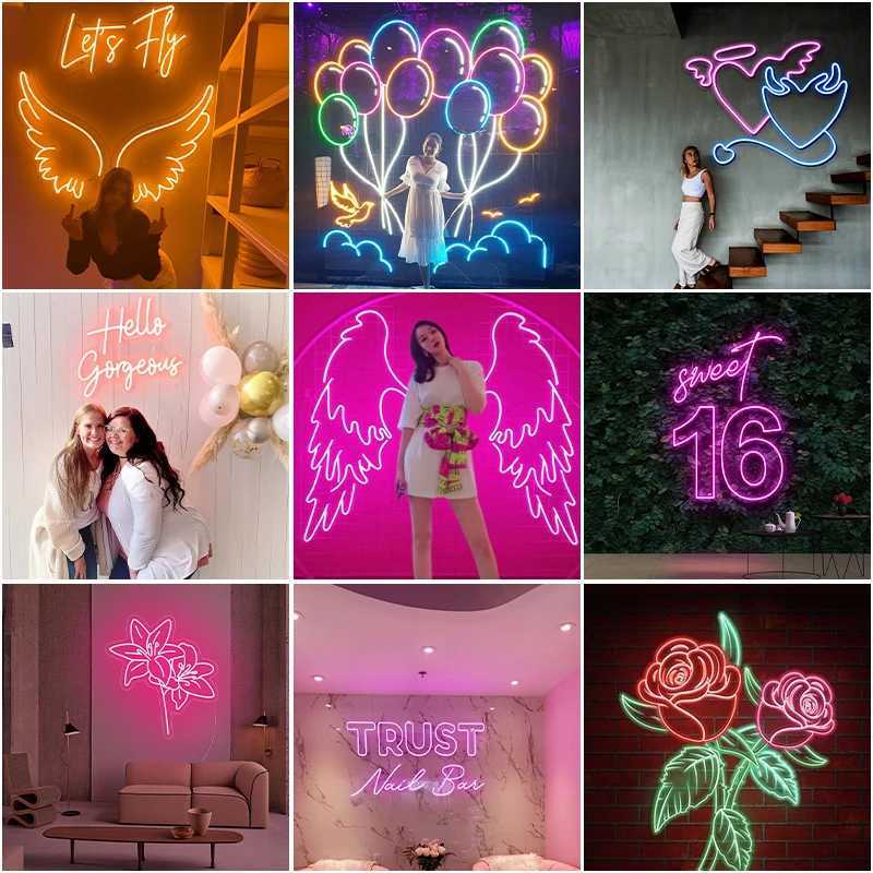 Custom Neon Sign for Beauty Salon Custom LED Letters Large Neon Name Sign Wall Birthday Weddings Decor Drop ship W250526