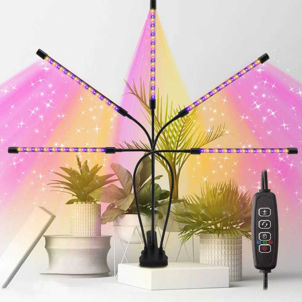 30-150 LED USB Grow Light Phytolamp for Plants with Control Full Spectrum Fitolamp Lights Home Flower Seedling Clip Phyto LampXJ250526