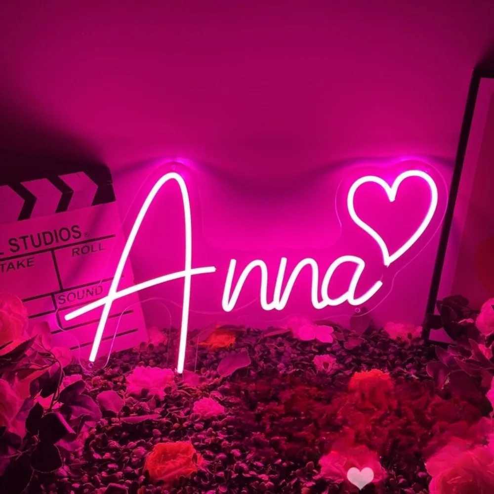 Custom Neon Led Kids Name Neon Lights Aesthetic Room Decoration Bedroom Neon Led Sign Letters Personalized Gifts Wedding Supplie W250526