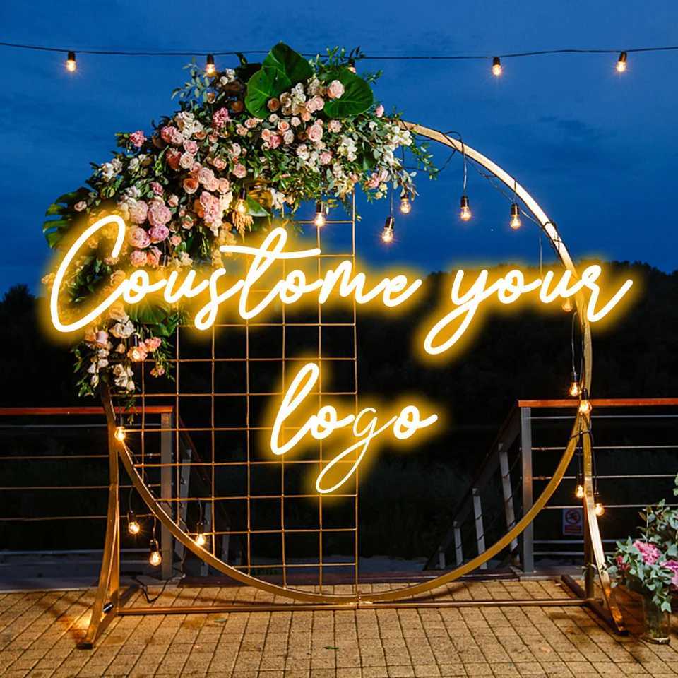 Custom Neon Sign LED Light Personalized Custom Wall Decor Neon Sign For Store Wedding Happy Birthday Party Bar Neon Sign W250526