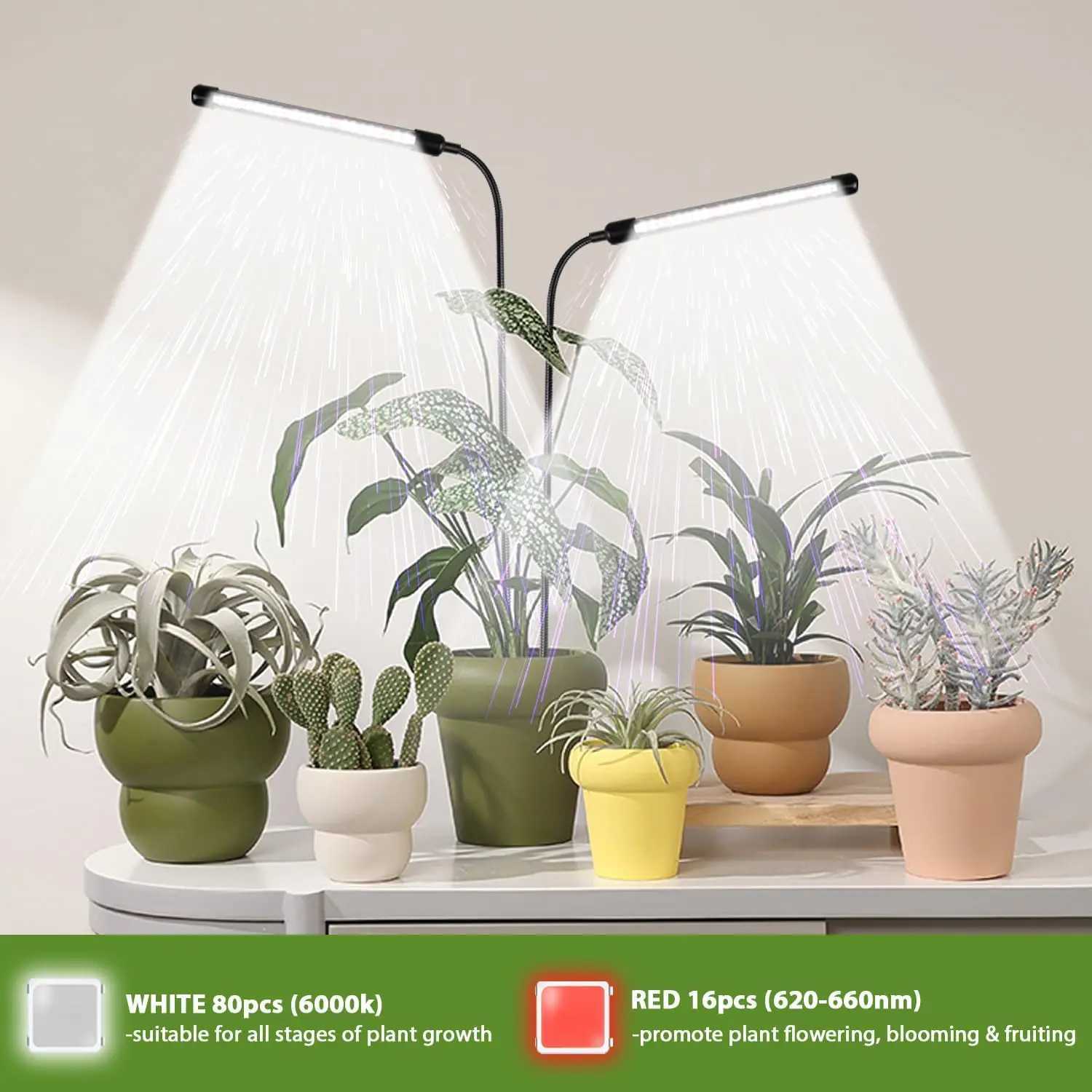 KEBINCPLED USB 5V Grow Lamp Full Spectrum Plant Lights With Control Fitolamp Lights Home Indoor Flower Seedling Clip Phyto LampXJ250526