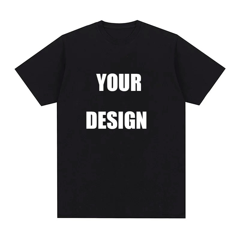 DIY Printed Designer Tshirt Women 100% Cotton Male Tops Choose Your Own Picture Comfort 180-220g Heavy Clothing S M L XL XXL XXXL Oversized Casual Sty