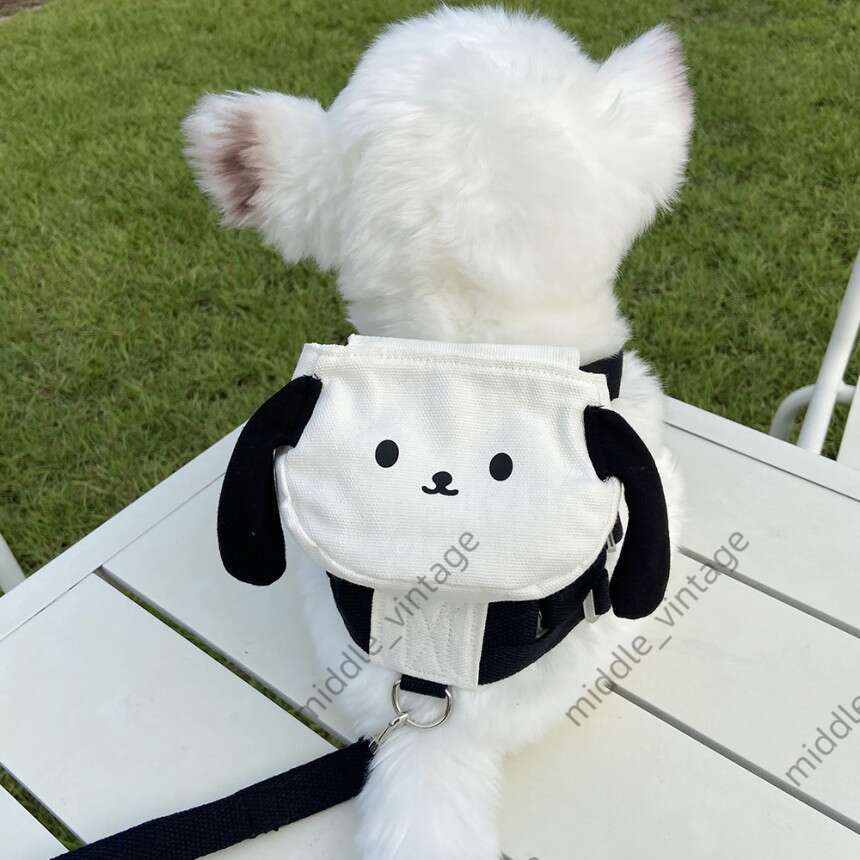 With Traction Rope Ins Style Puppy Cat Outdoor Pet Backpack School Poop Snack Bag Teddy Bichon Pomeranian
