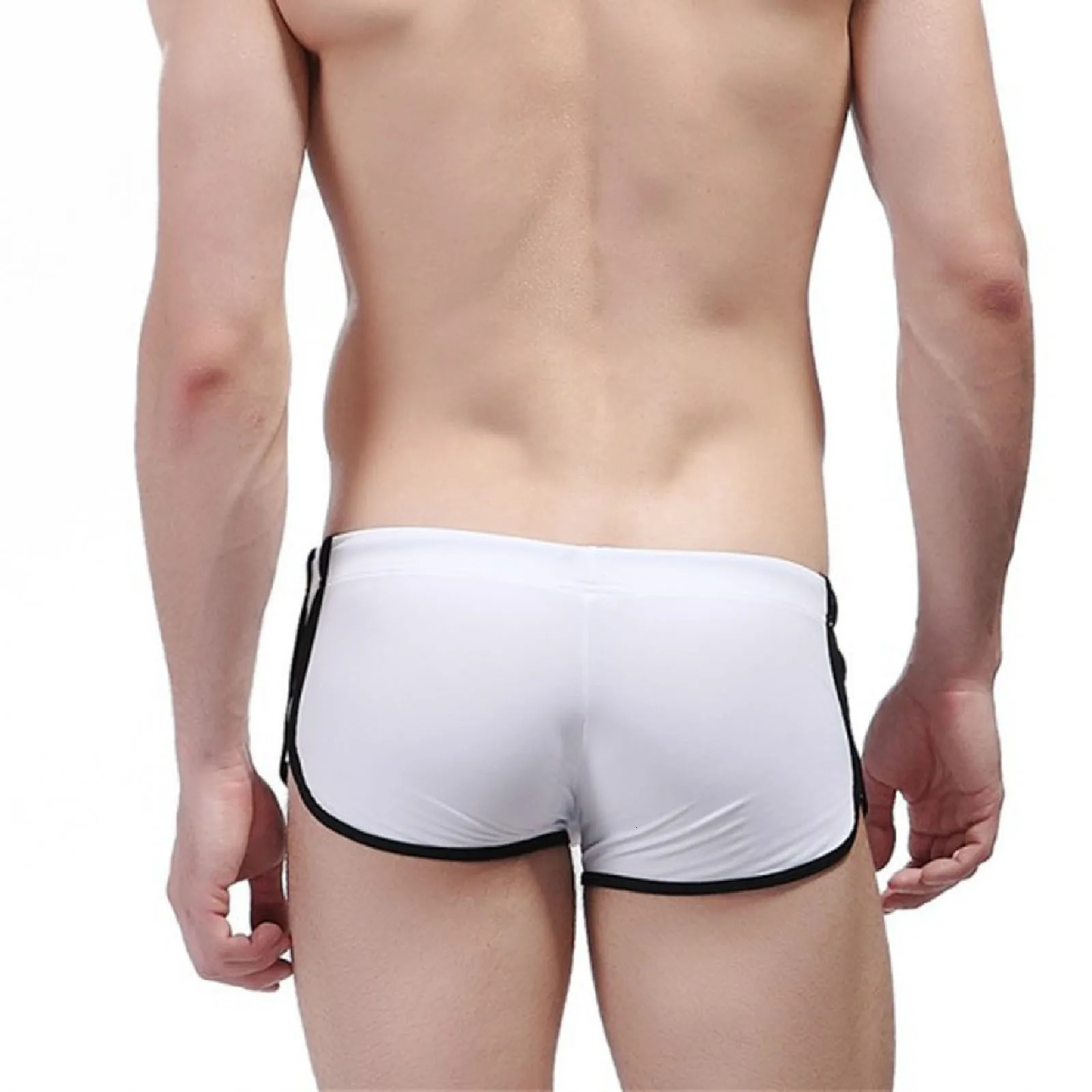 Male Swimwear Swimming Trunks Lace Up Summer Boxer Fashion Beach Shorts Mens Athletic Training Swimsuit Sporty Z260314