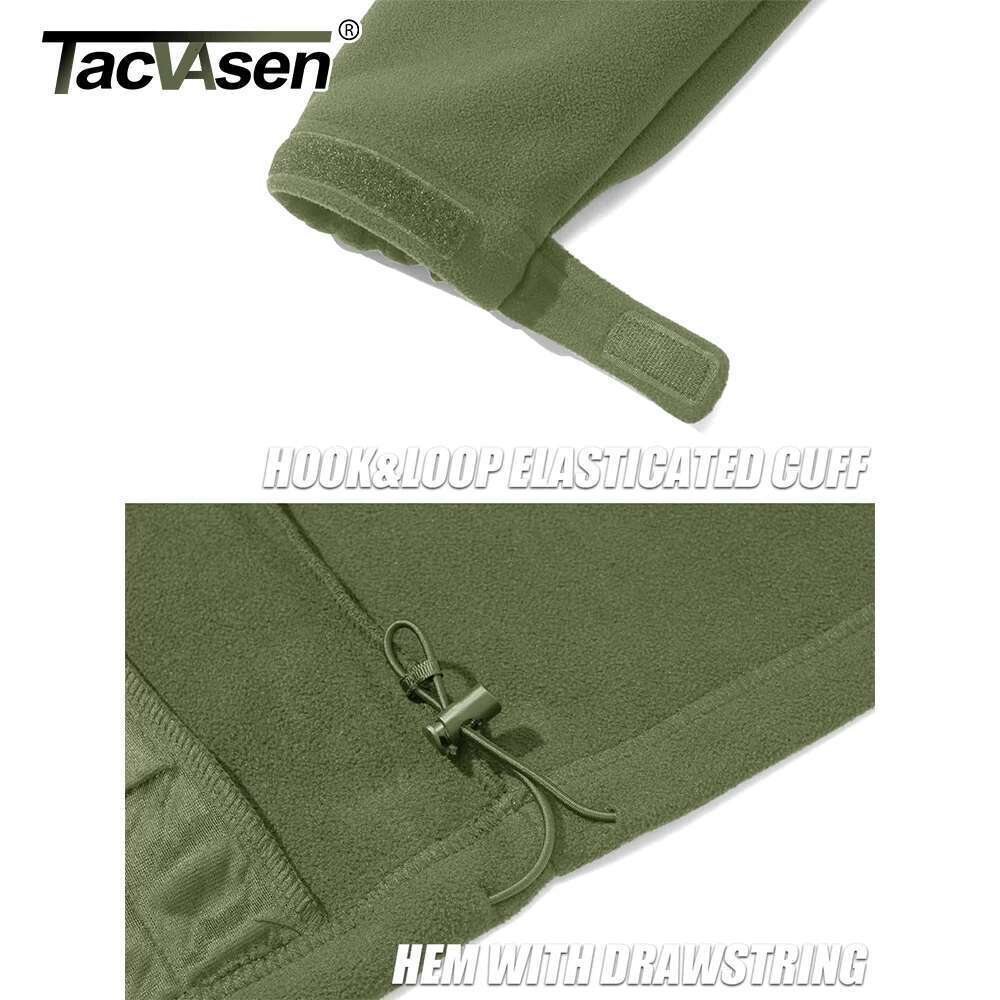 TACVASEN Full Zip Up Fleece Mens Thermal Warm Workout Jacket Outdoor Trekking Hiking Jackets Camping Coat Windbreaker