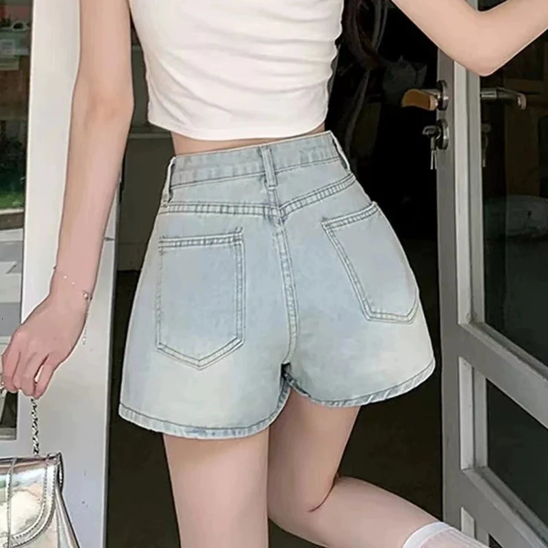 Fashion Bow Knot ALine Denim Skirt Korean Asymmetrical Split Blue Ladies Summer Basic High Waist Skirts Mujer 250516Z