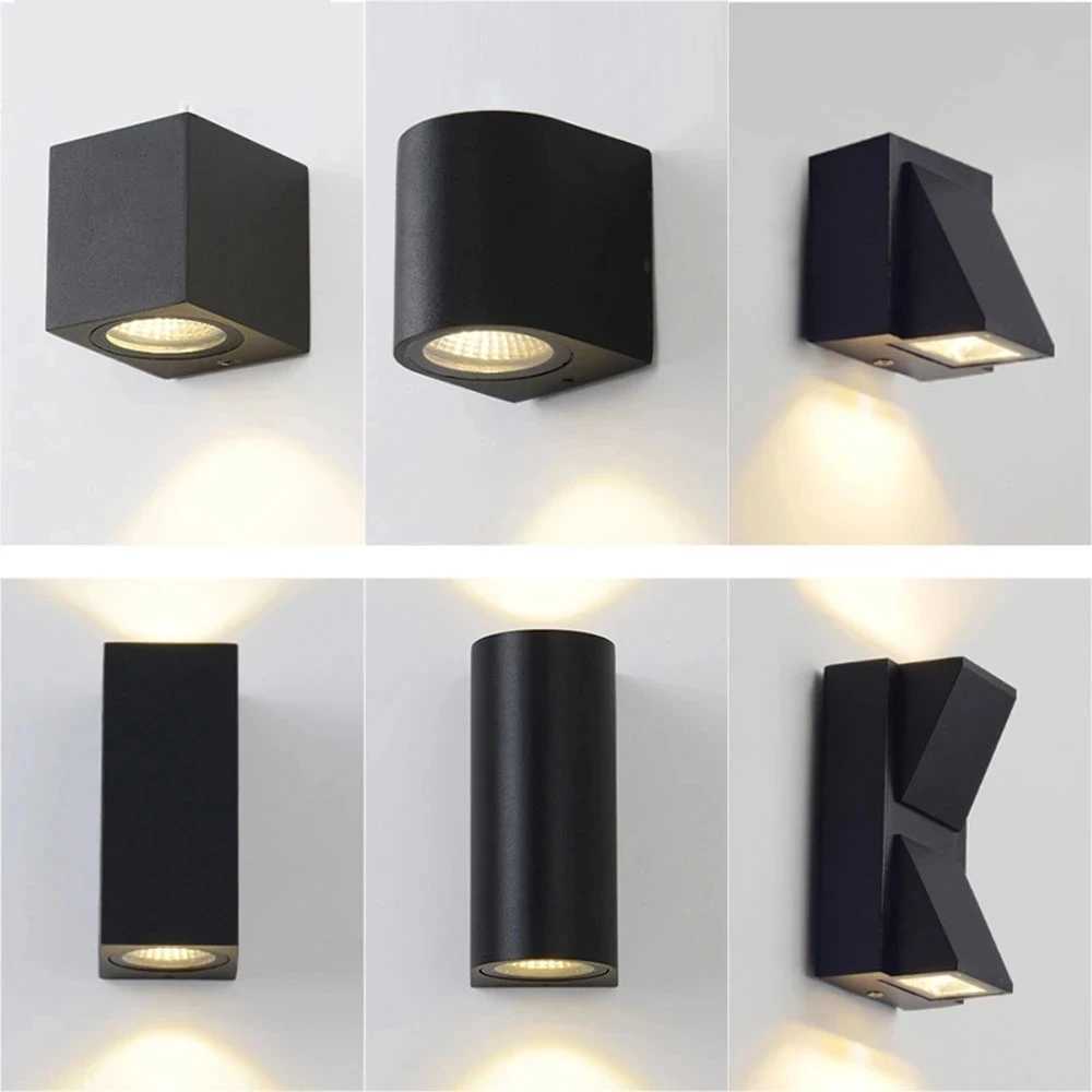 LED Wall Light Outdoor Waterproof IP65 Porch Garden Wall Lamp Indoor Bedroom Bedside Decoration Lighting Lamp AluminiumXJ250526