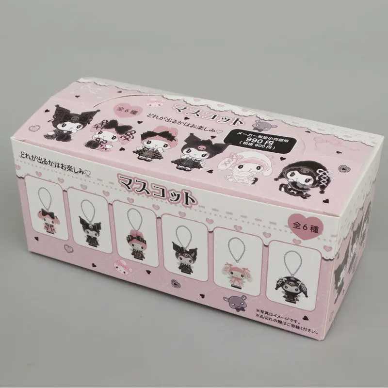 Sanrio Kawaii Blind Box Doll Kuromi Cartoon Figure My Melody Lolita Style Cute Mini DIY Handmade Decorative Model Toy Giftw250526