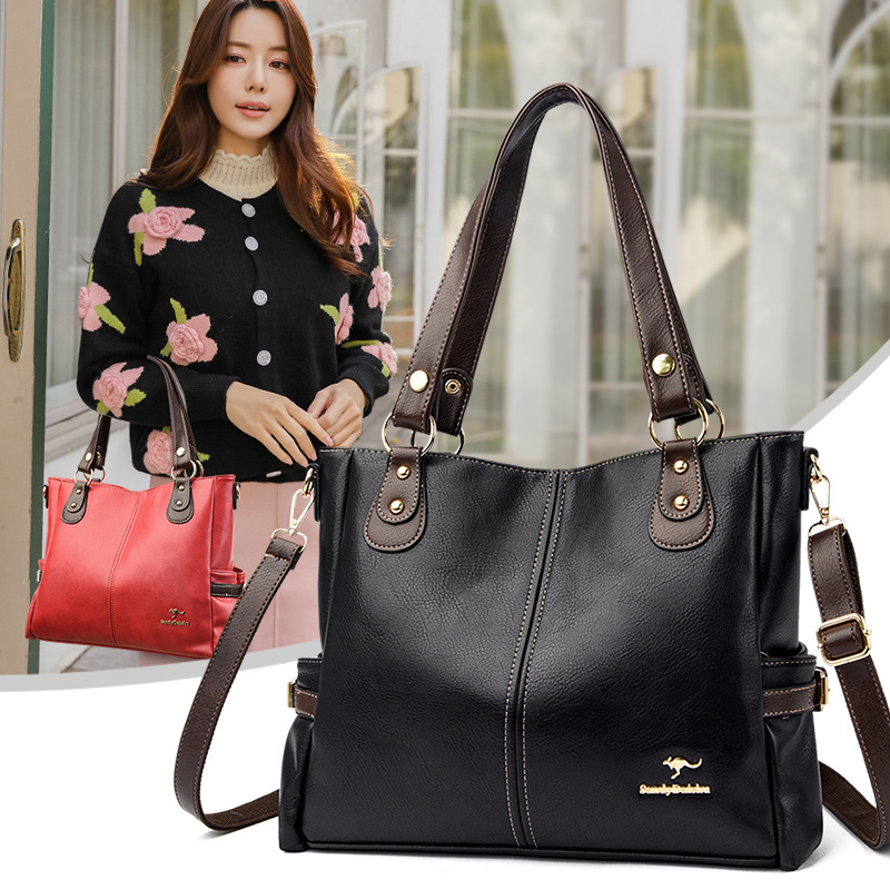 Free Shipping Designer Bag Fashionable New Large Capacity Women's Outgoing One Shoulder Crossbody Middle Aged Mom's Big Bag Fashion Handbag