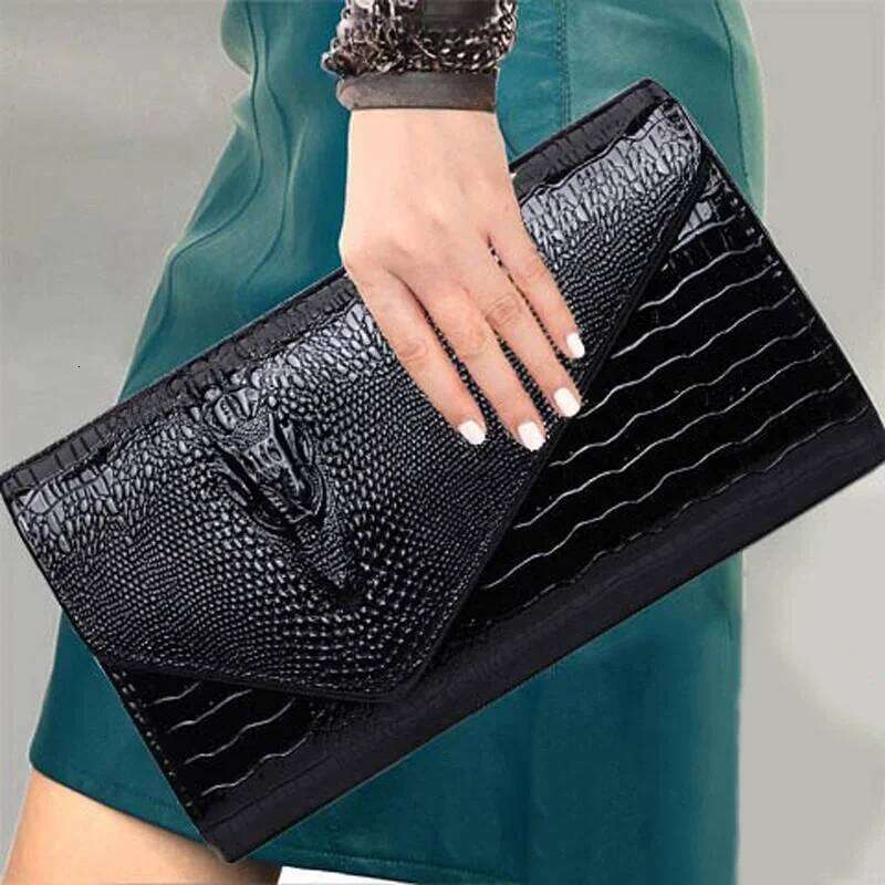 Women's Bags Designer Women's Stylish Clutch Large Capacity Crocodile Print Crossbody Shoulder Bag
