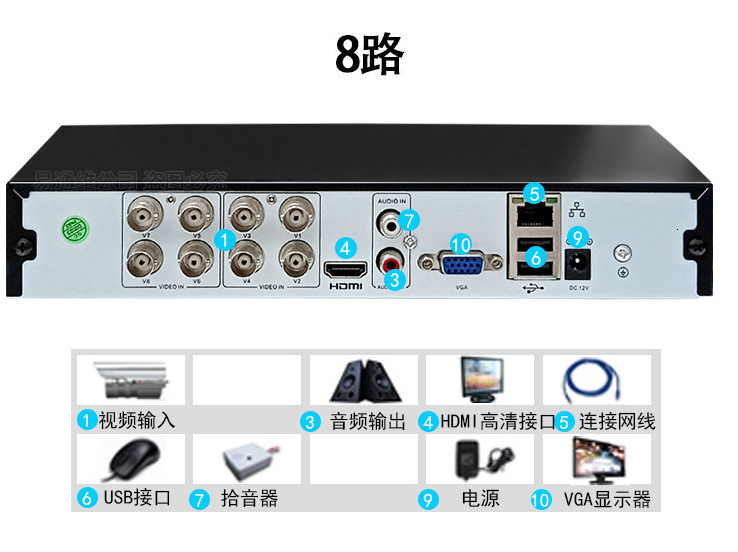 Xiongmai 4-channel 32 channel 5-million 14T high-definition coaxial DVR hard disk recorder 4K monitoring eye 4-in-1 monitoring host 240219