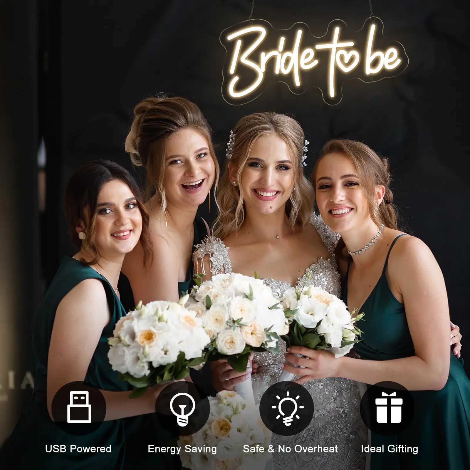 Bride To Be Neon Signs For Wall Decor Dimmable LED Lights Romantic Room Decoration For Wedding Engagement Party Art Light Up Sign W250526