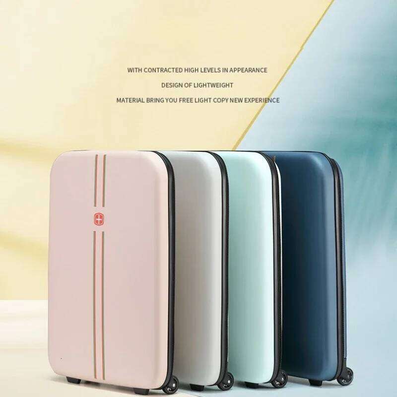 folding trolley case, 20-inch 24-inch lage for business trips, traveling, lightweight and foldable suitcase