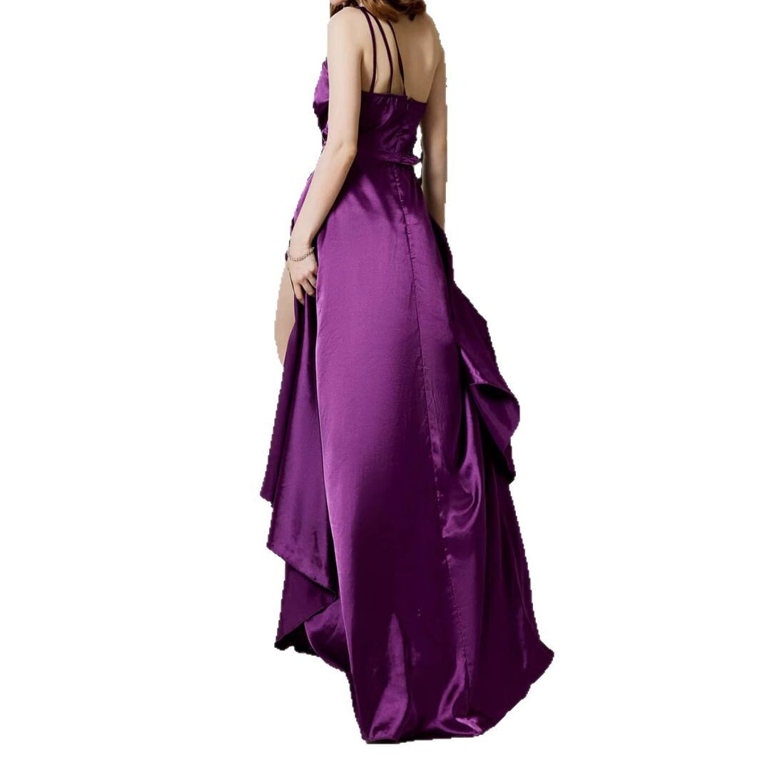 New Long Skirt Style Dress Evening Dress Sexy 2025 Single Shoulder