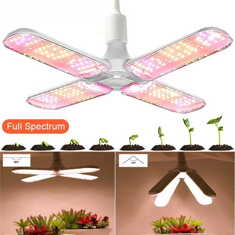 Full Spectrum SMD2835 Bulb Grow Light E27 Foldable Phyto Lamp for Indoor Plants Bloom Flowering Grow lamp GardenXJ250526