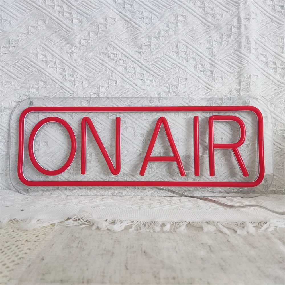 ON AIR Neon Sign Personalized Studio Live Decorative Lights Streaming Recording Signs Art Wall Decor for Live on Air LED Lamp W250526