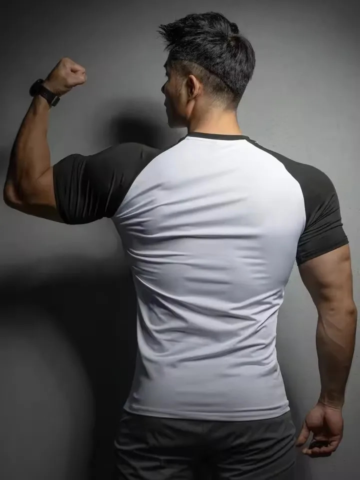 Men Summer Short Sleeve Fitness T Shirt Running Sport Gym Compression Workout Casual High Quality Tops Clothing 250526