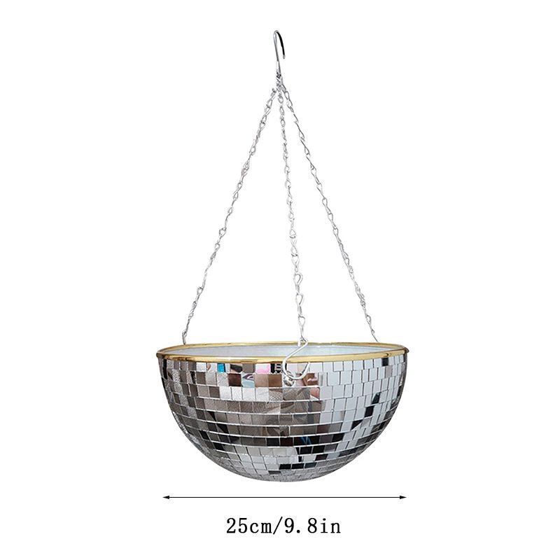 Disco Ball Planter Globe Shape Hanging Vase Flower Planter Pots Rope Hanging Wall Homw Decor vase Container room decoration