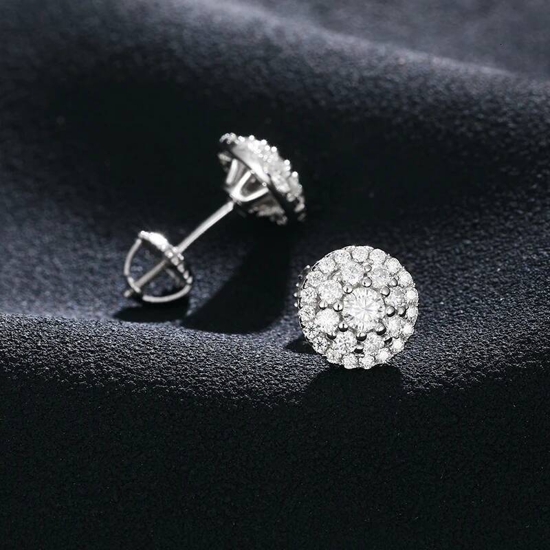 S Sterling Moissanite Earring For Women Fine Aro Mujer Oreja Sier Jewelry Wedding Stud Earrings Exquisite Gift