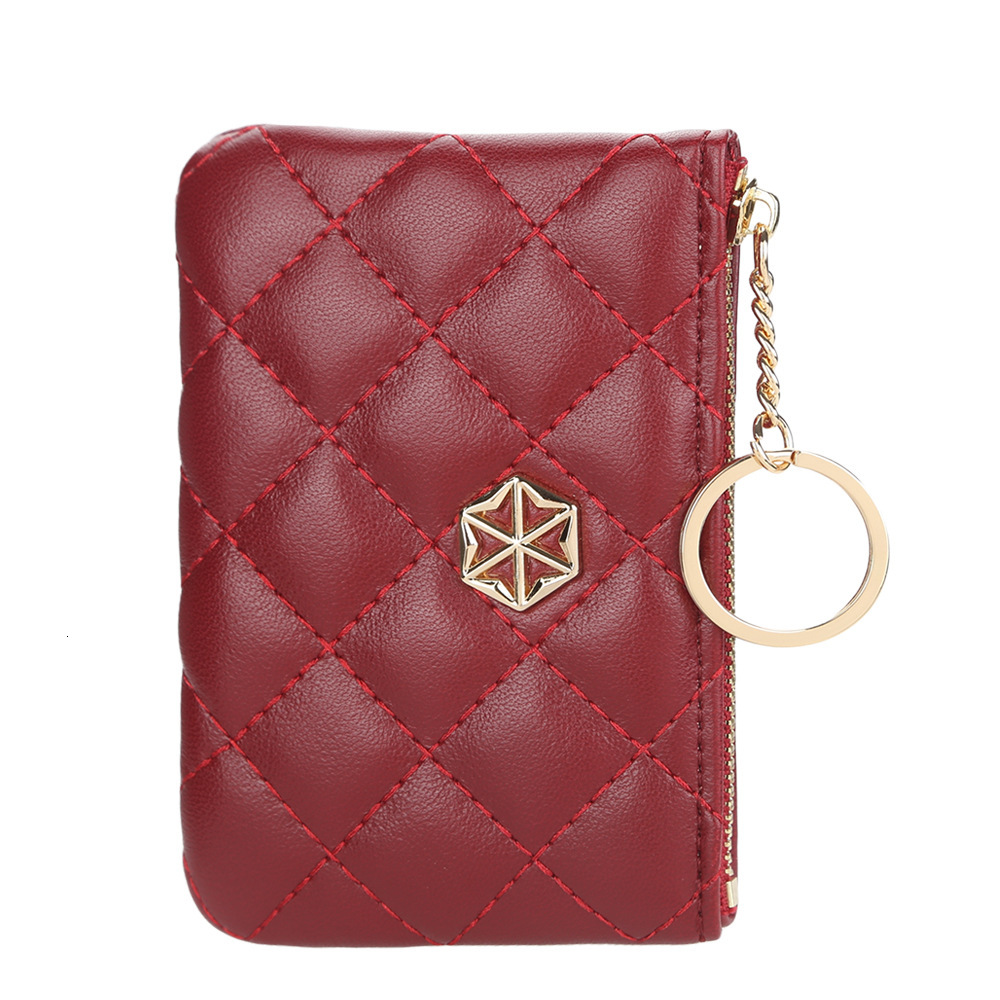 New Fashion Korean Embossed Checkered Zipper Key Bag Fashion Mini Wallet Women fashion fashion s Designer Fashion Men s Key Bag Women s Handbag