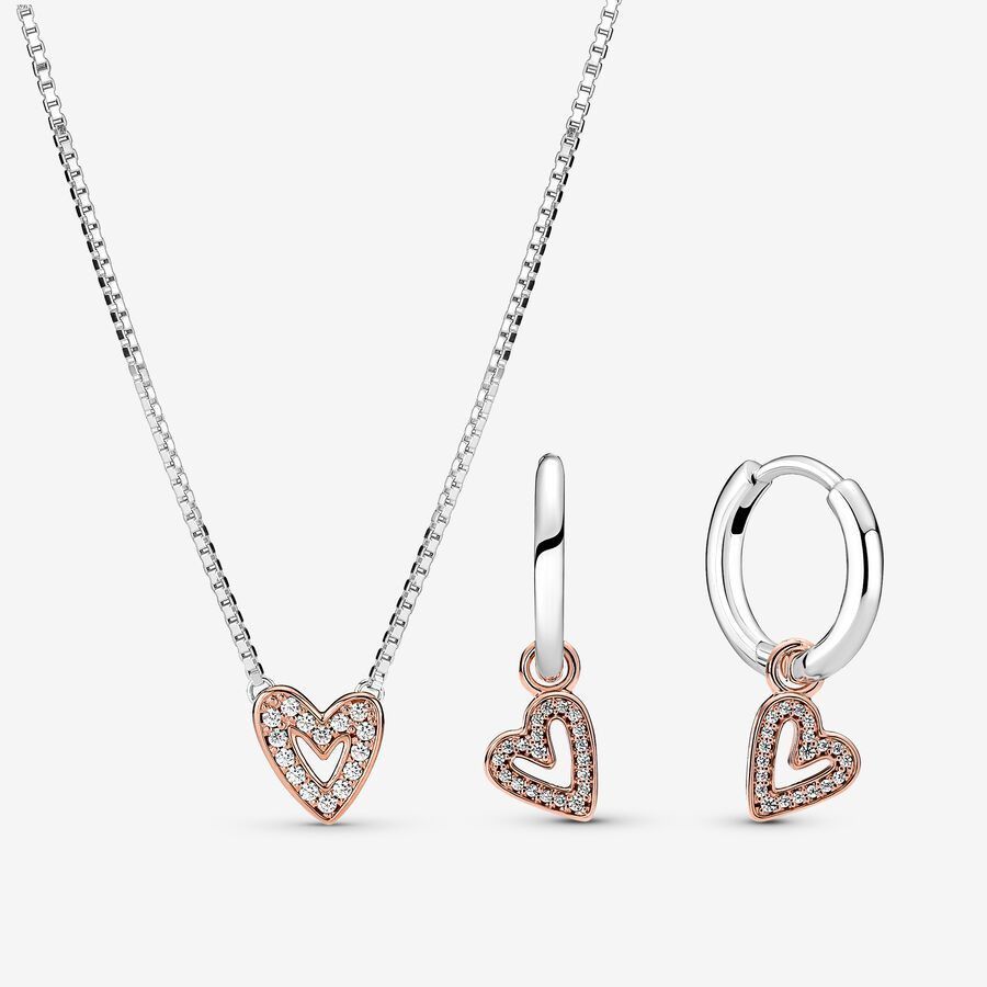 2025 New S925 Silver Love Gold Rune Necklace Simple and Versatile Snowflake Herbal Clavicle Chain