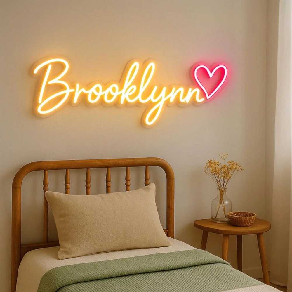 Custom Neon LED Sign Customized Kids Name USB Neon for Room Bedroom Wall Hanging Decor Birthday Party Personalized Neon Signs W250526