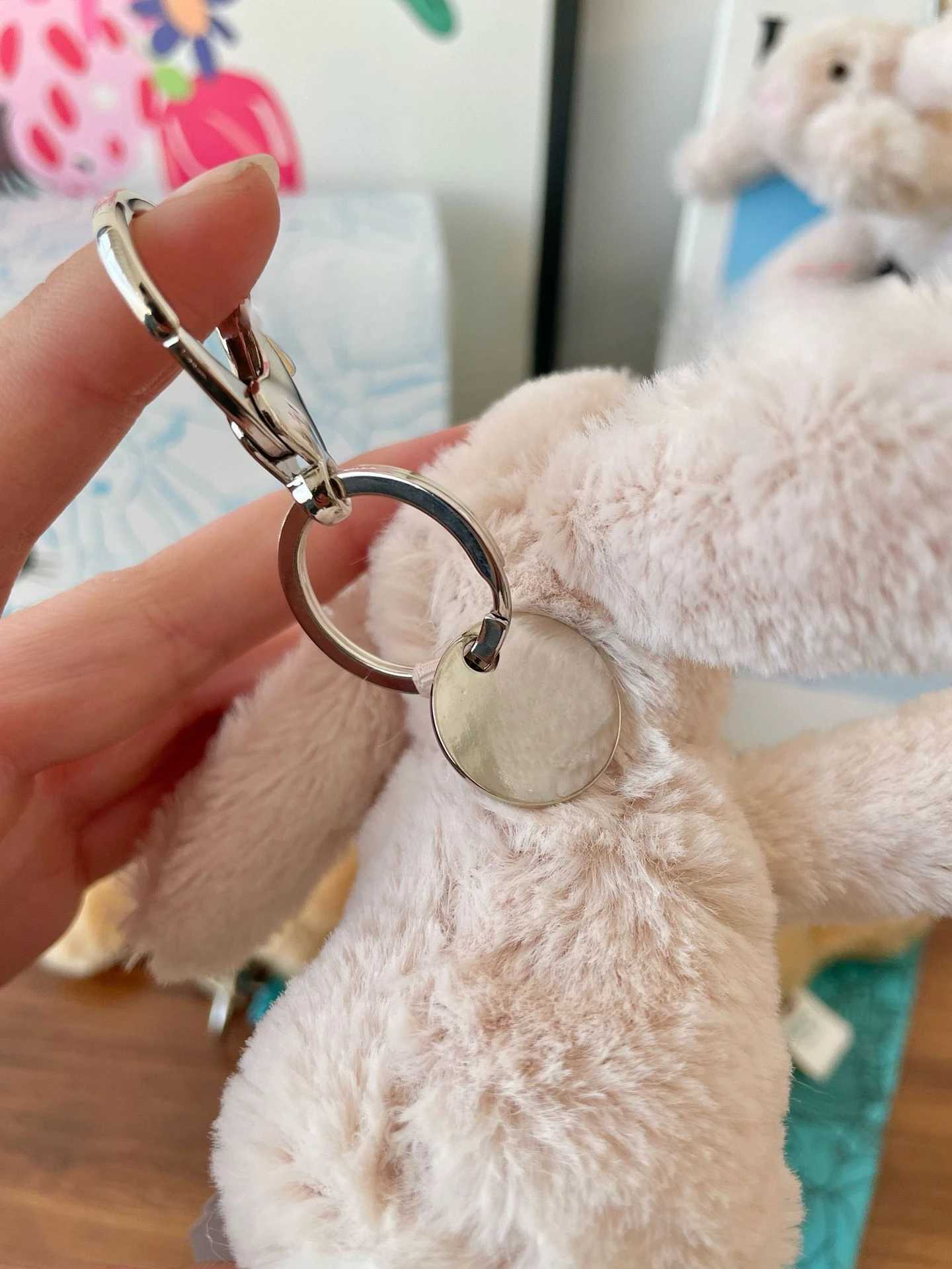 new Smudge rabbit pendant cute pendant soothing plush toy cute keychain doll with tags stuffed animal kawaiiXJ250524
