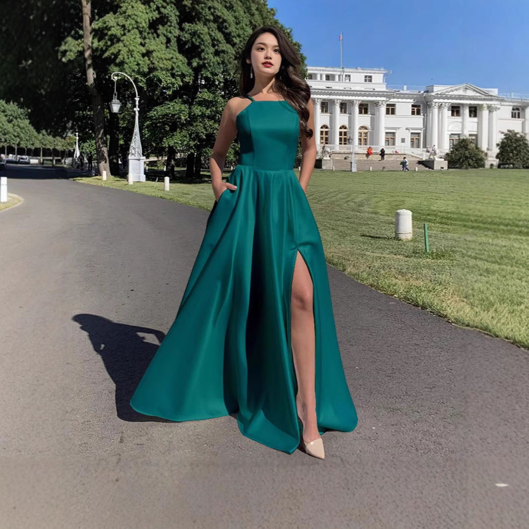 Long skirt white dress sexy new womens dress 2025 suspender high waist temperament dress