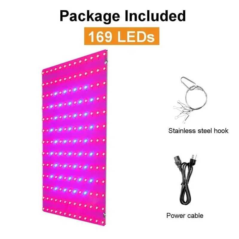 169/81 LED Plant Grow Light Full Spectrum Veg Bloom Lamp Indoor Plant Growing Light Greenhouse Garden US/EU PlugXJ250526