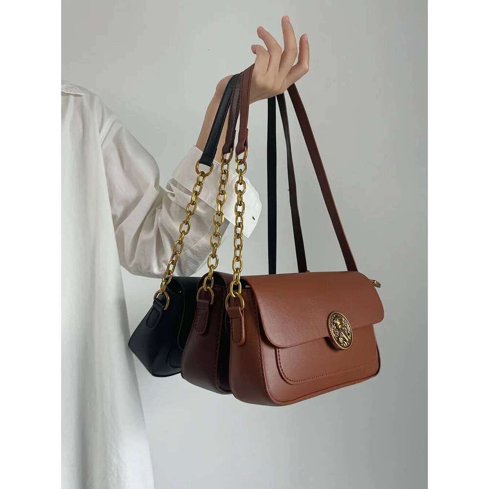 CGCBAG Fashion Designer Women's Vintage Square Crossbody Bag Simple High Quality PU Leather Brand Handbags Ladies