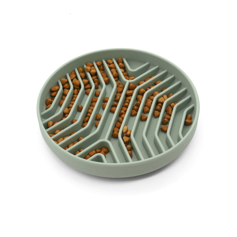 Silicone Pet Slow Feeder Anti-Choke Anti-Spill Food Container Supplies Dog Feeding Bowl