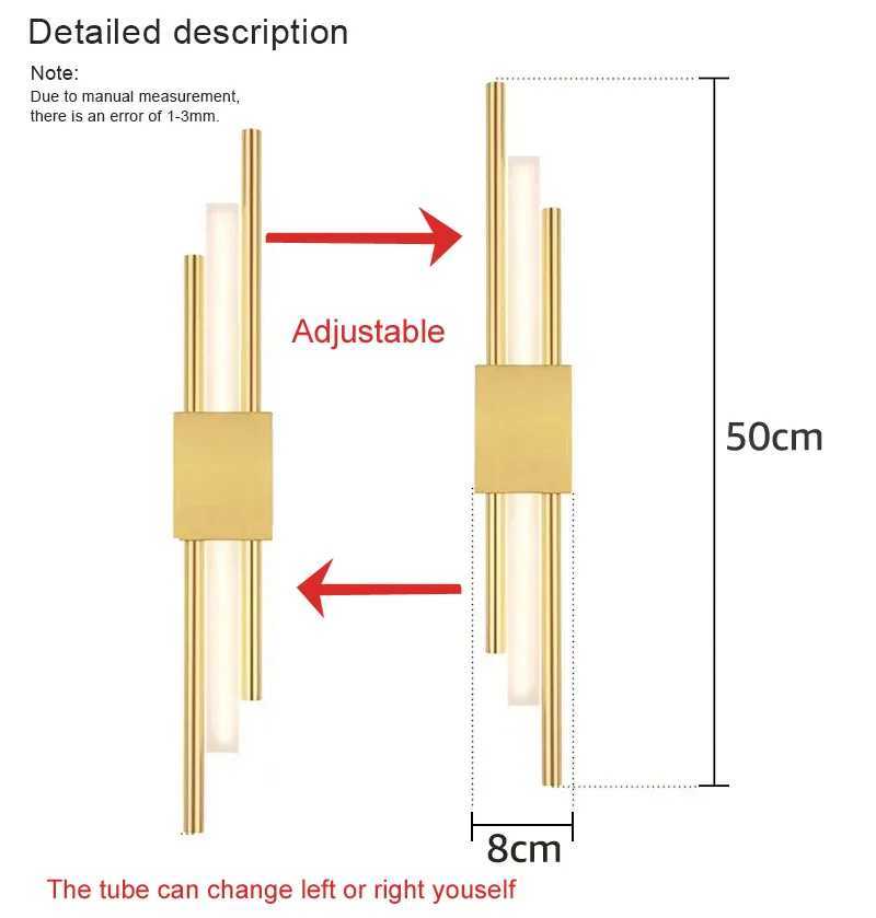 Modern LED Wall Lamp Indoor Lighting Nordic Decoration Wall Lights Living Room Corridor Bedroom Bedside Sconces Bathroom MirrorXJ250526
