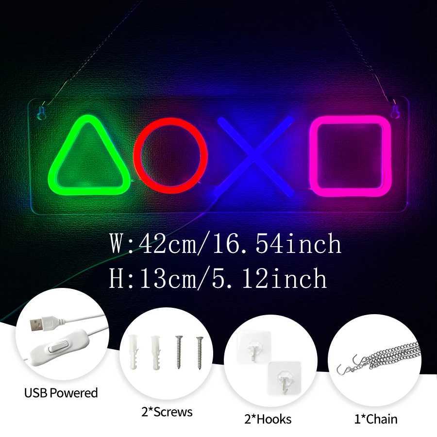 Game Symbol Neon Sign LED Color Symbol Icon Used for Game Studio Business Bedroom Club Bar Man Cave Art Decor. W250526