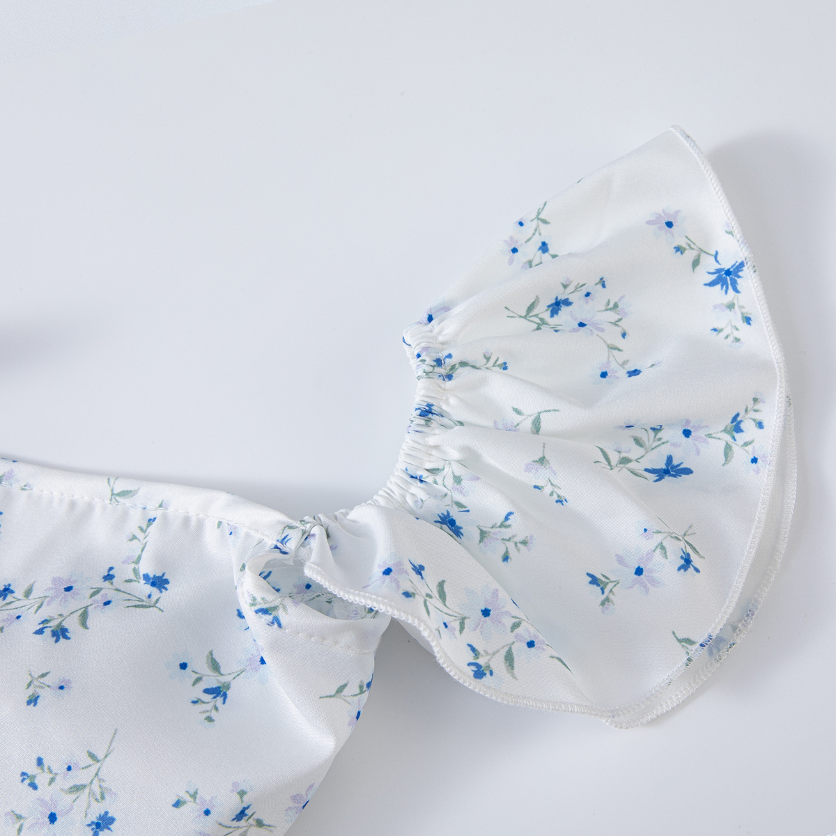 Baby Girl Summer Casual Set Floral Printed Back Bow Camisole Top, Baby Designer Clothing, Sweet Style, Suitable for Daily Wear and Outing, Party Wear 