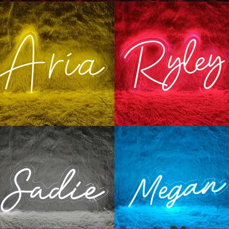 Custom Neon Sign LED Neon Light Kids Name Custom Signs for Wall Bedroom Bar Wall Wedding Decor Teen Personalized Gift W250526