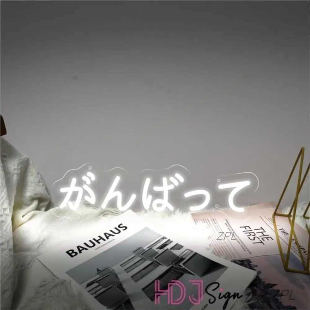 Custom Neon Sign Japanese Cheer on LED Light For Room Wall Decor Kawaii Girls Room Creative Lighting Decor Gift W250526