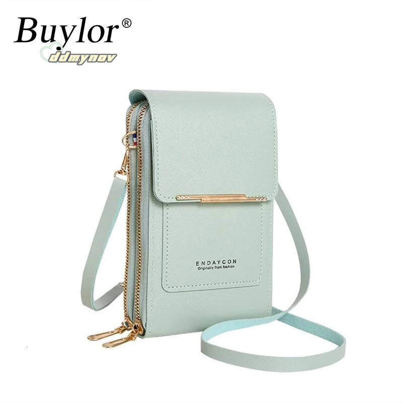 Buylor Women's Handbag Touch Screen Cell Phone Purse Shoulder Bag Female Cheap Small Wallet Soft Leather Crossbody ddmynov