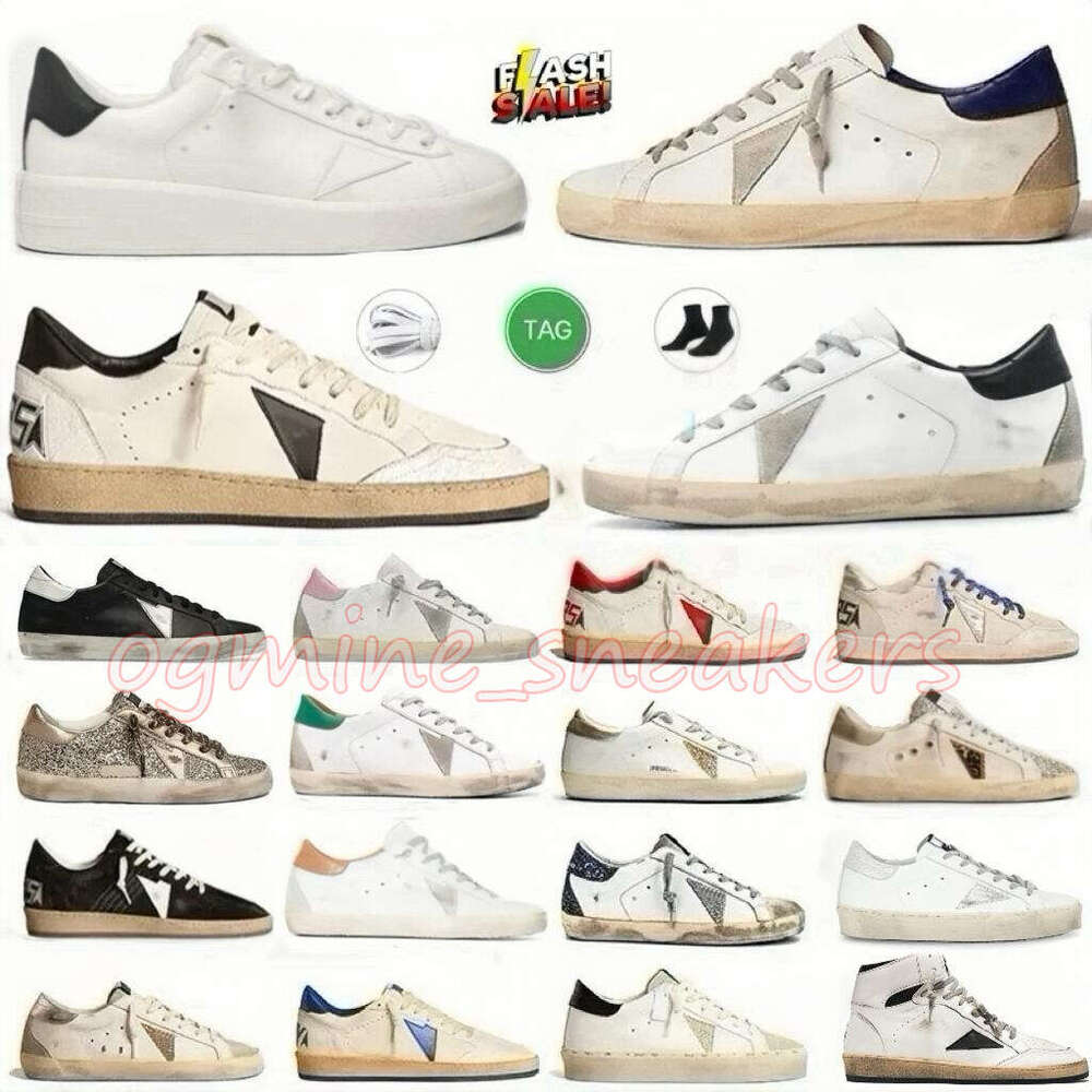 Designer Shoes Old Loafers Super-star Leather Italy Dirty Pure-star Brand Women Men Ball Casual Star Big Kids Toddler Size 9C-1.5Y Trainers Sneakers 36-45
