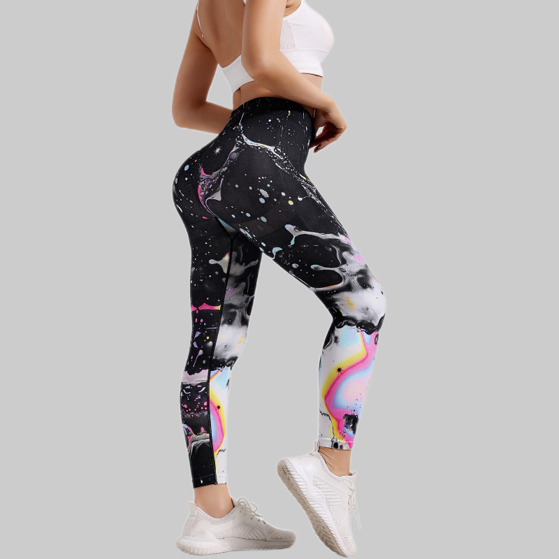 Digital Printed Yoga Pants Women's Running Fitness Sports Hip Lifting Leggings Outdoor High Waist Sports Pants