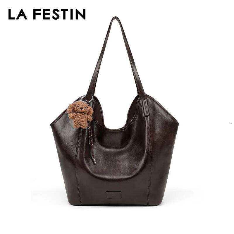 LA FESTIN Original Tote for Women Shoulder Leather Trend Handbags Large Capacity Fashion Designer Lady Bag
